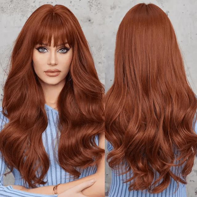 Copper Auburn Beauty Wavy Wig - Thumbnail 2