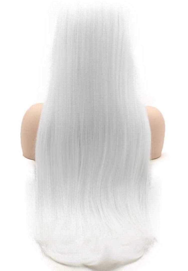 28” WHITE Straight long lace front wig for beautiful woman *NEW* - Thumbnail 4