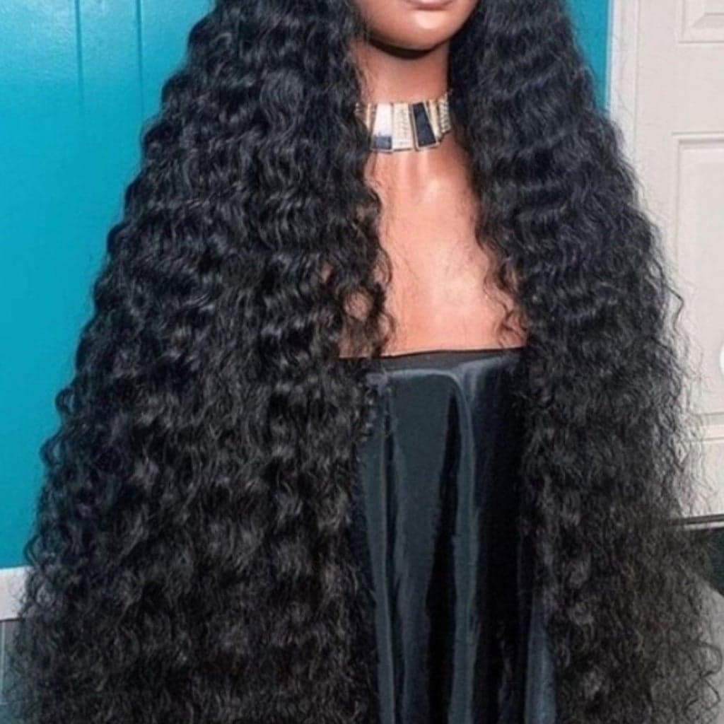 Curly Virgin Human Hair Lace Front Wig 34-40 inches - Thumbnail 2