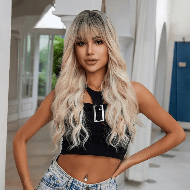 Ombre Blonde Beauty Wavy Wig - Thumbnail 4