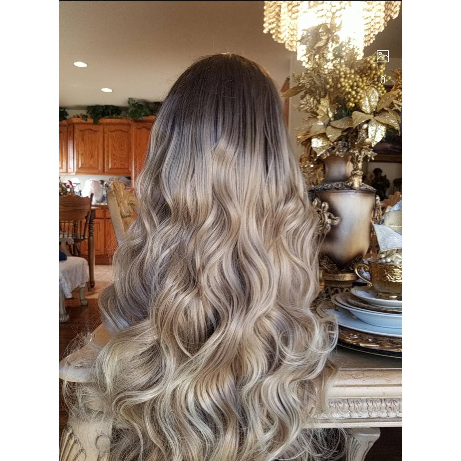 Ombre Blonde Beauty Waves Lace Front Wig - Thumbnail 4