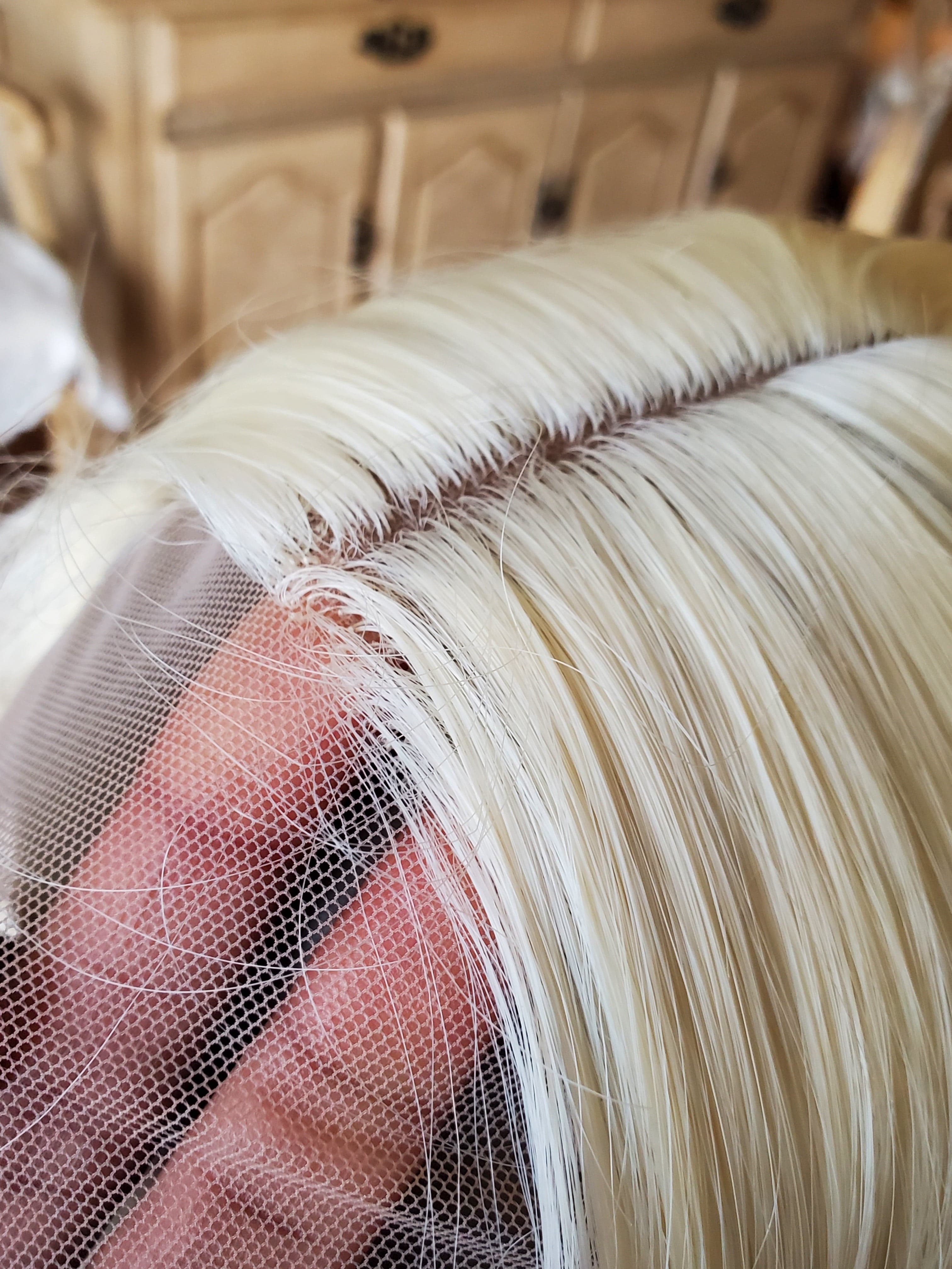 Bleach Blonde Curly Wave Lace Front Wig - Thumbnail 28