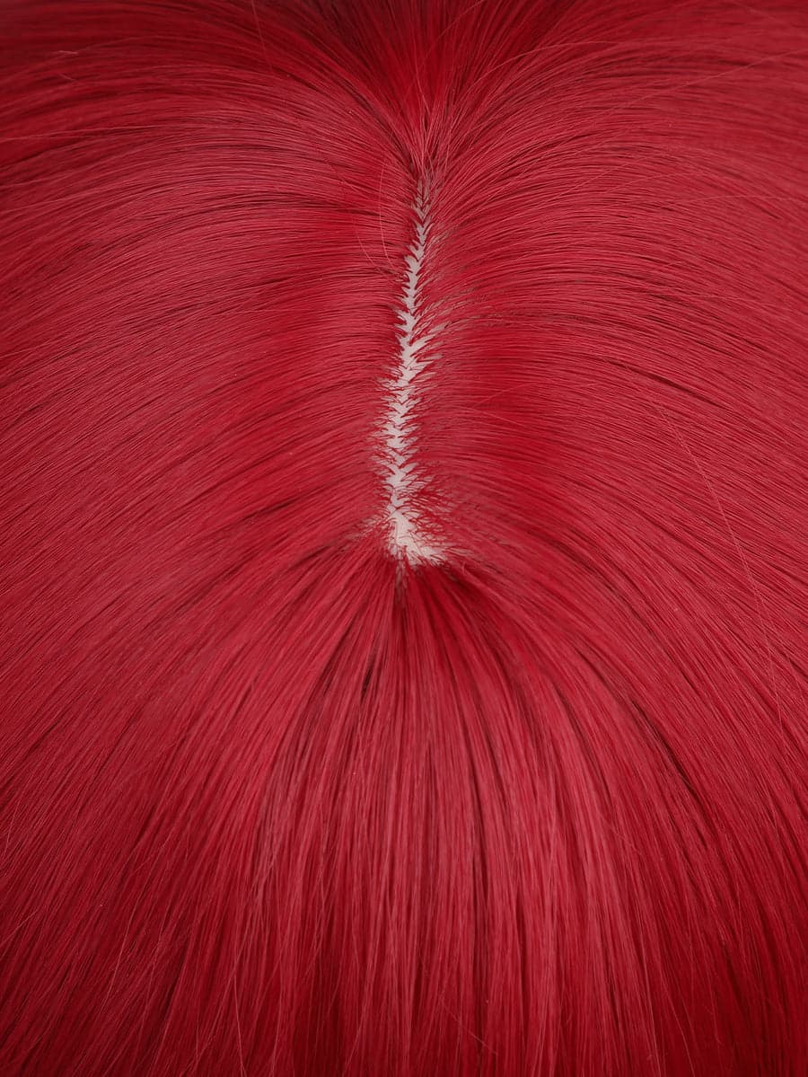 Red Beauty Full Wig with bangs - Thumbnail 2