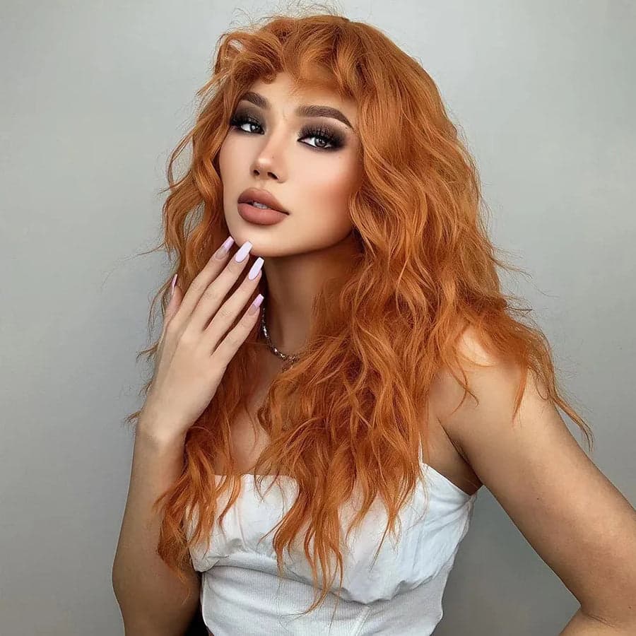 Copper Wavy Full Wig - Thumbnail 6
