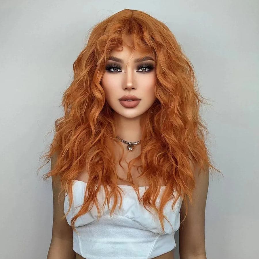 Copper Wavy Full Wig - Thumbnail 3
