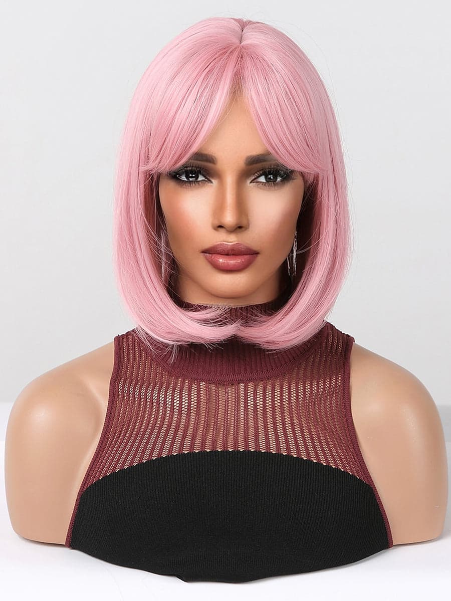 Pink Straight Full Wig - Thumbnail 7