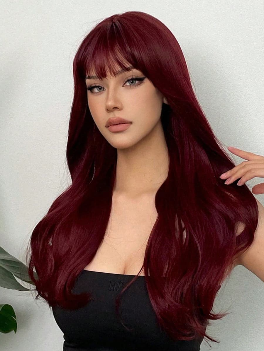 Dark Burgundy Full Wig - Thumbnail 2