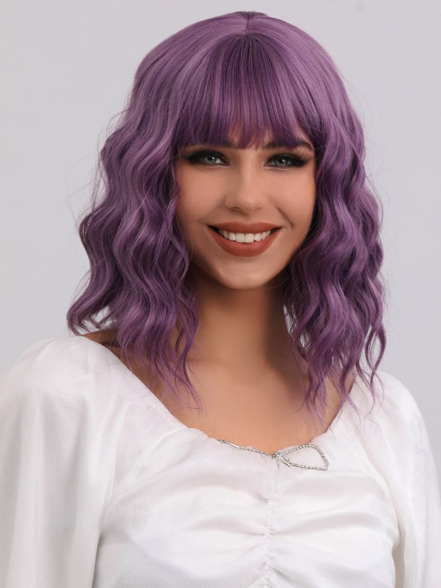 Purple Wavy Full Wig - Thumbnail 4