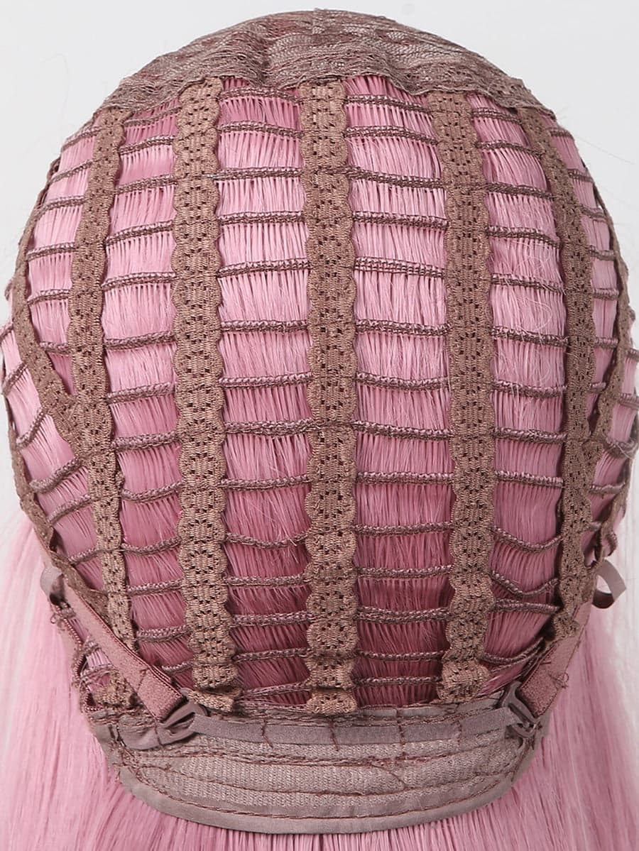 Pink Straight Full Wig - Thumbnail 9