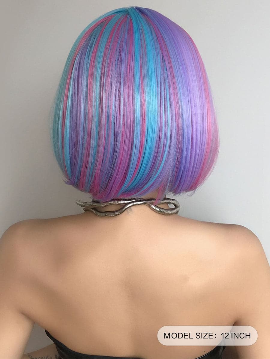 Rainbow Bob Full Wig - Thumbnail 2