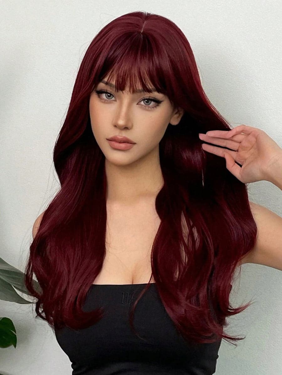 Dark Burgundy Full Wig - Thumbnail 3