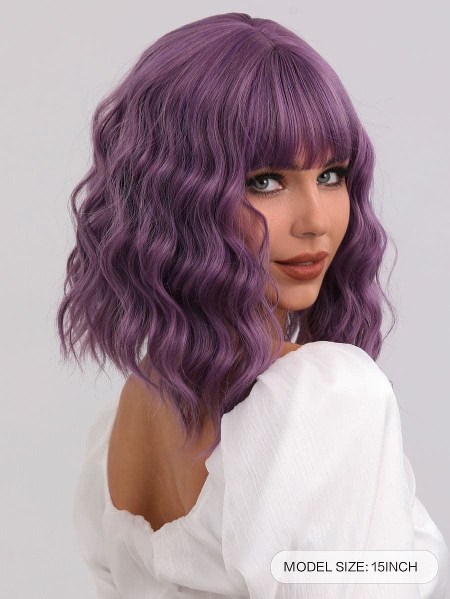Purple Wavy Full Wig - Thumbnail 3