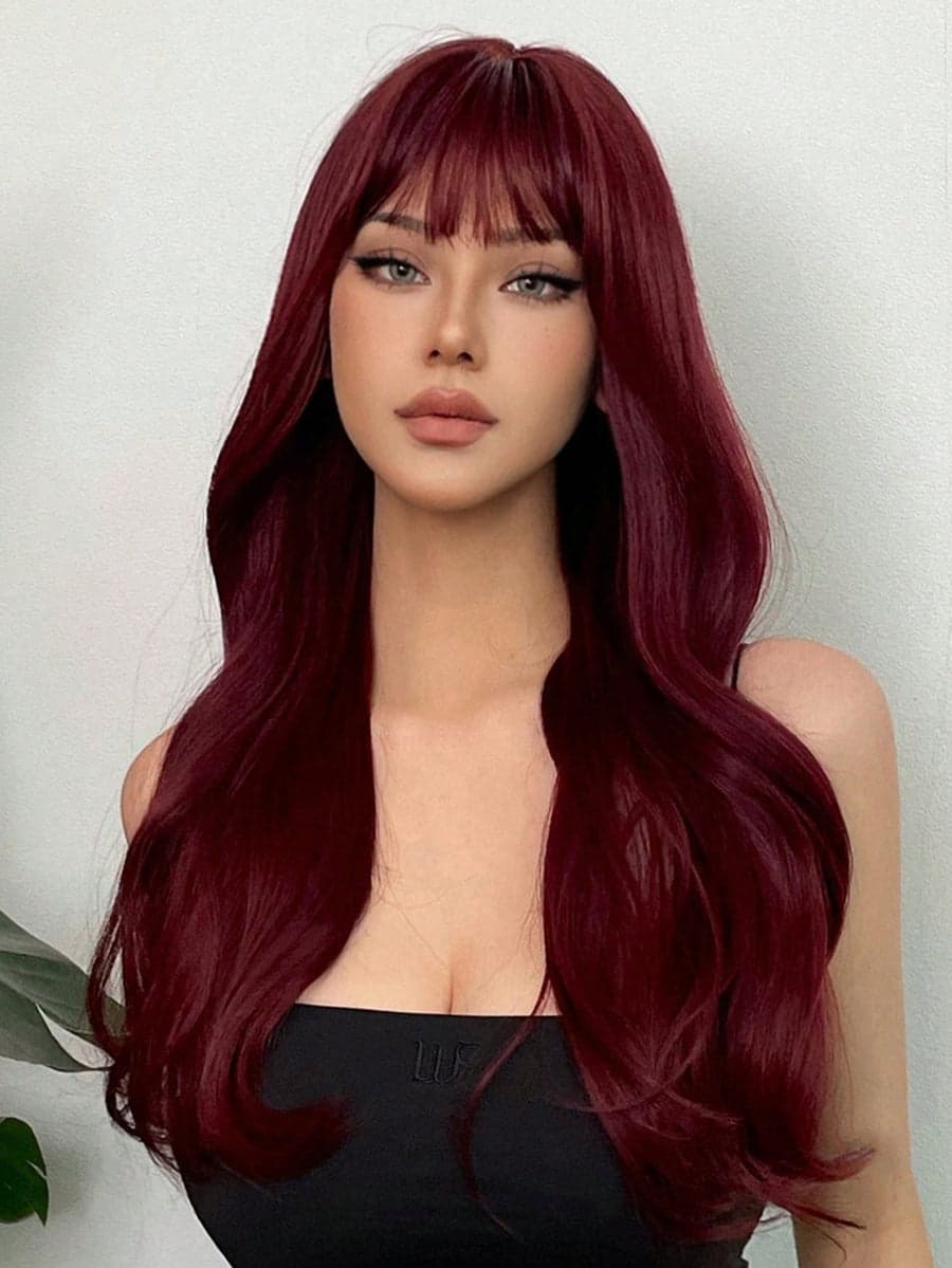 Dark Burgundy Full Wig - Thumbnail 5