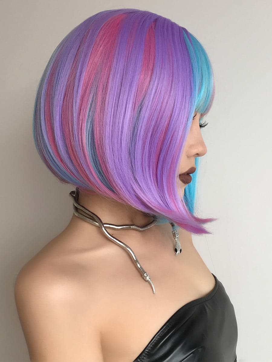 Rainbow Bob Full Wig - Thumbnail 3