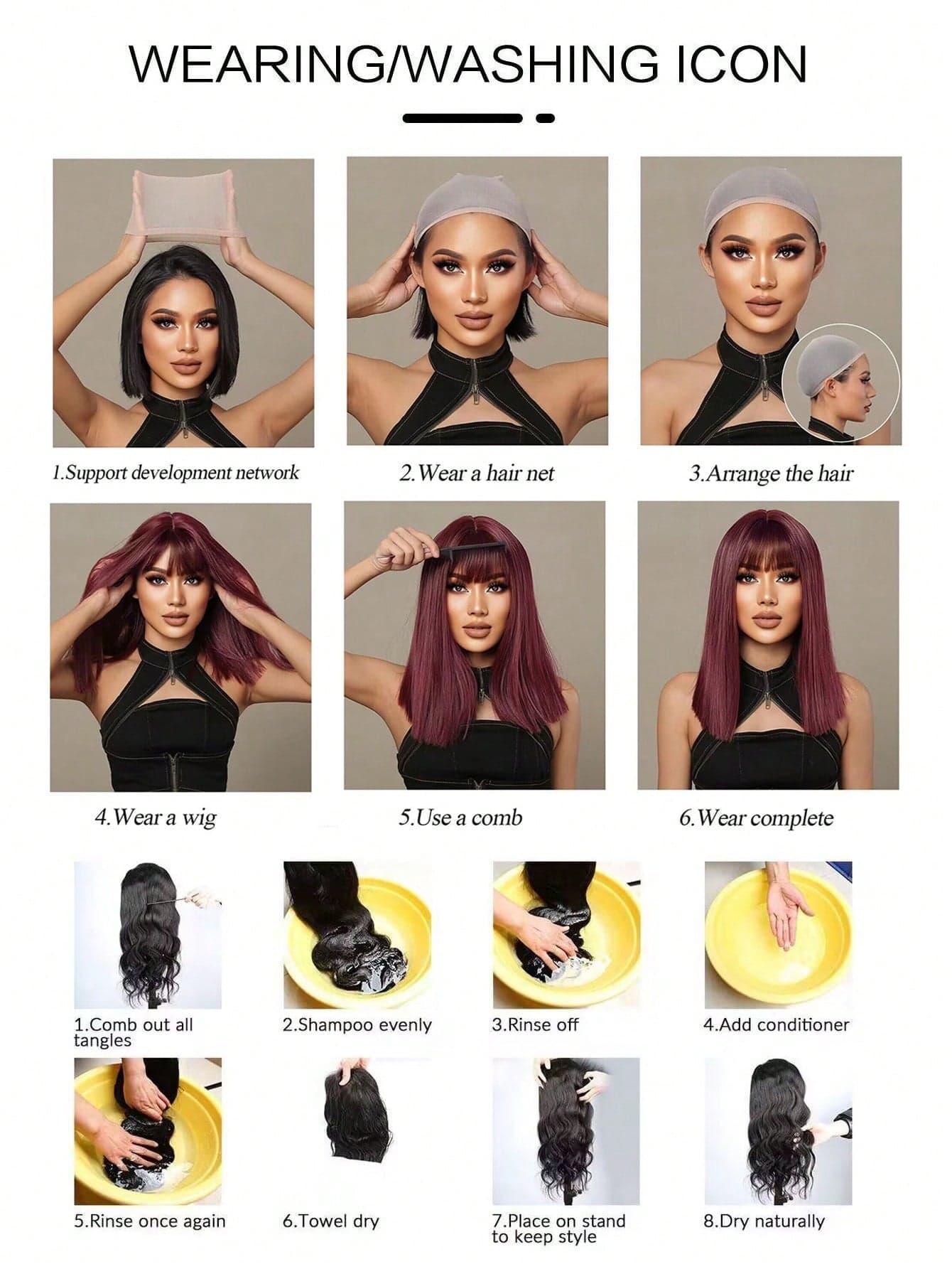 White Wavy Full Wig - Thumbnail 9