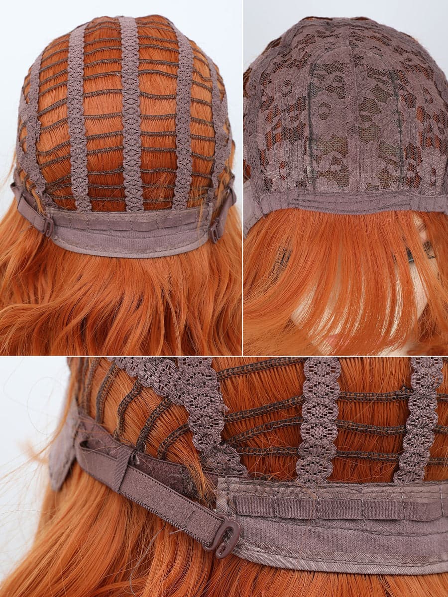 Copper Orange Wavy Full Wig - Thumbnail 6
