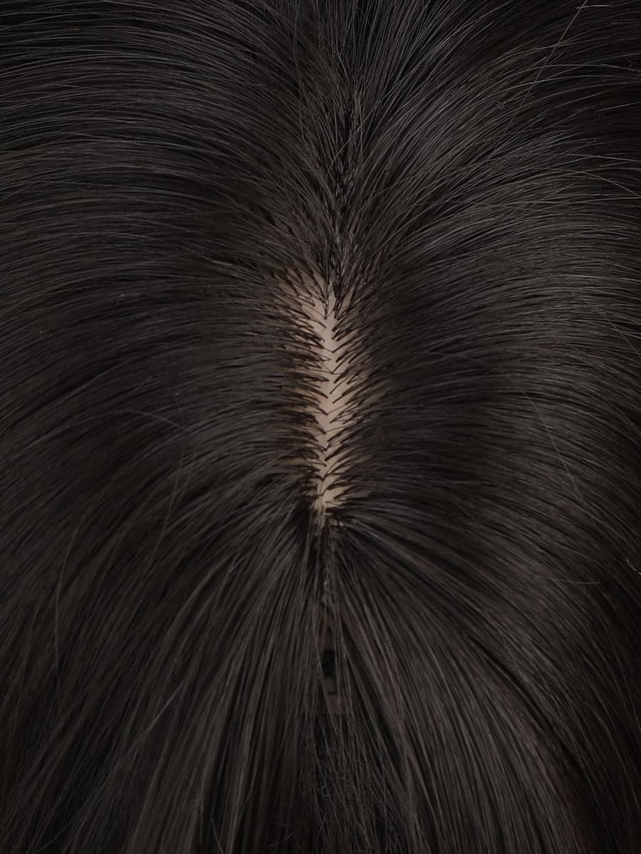 Brown Black Wavy Full Wig - Thumbnail 7