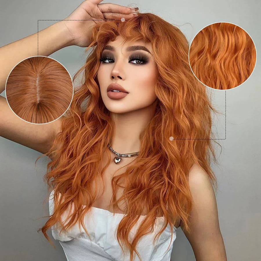 Copper Wavy Full Wig - Thumbnail 2