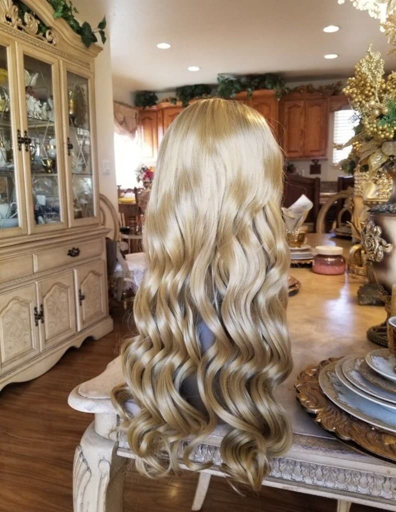 Ombre Blonde Beauty Wavy Full Wig - Thumbnail 7