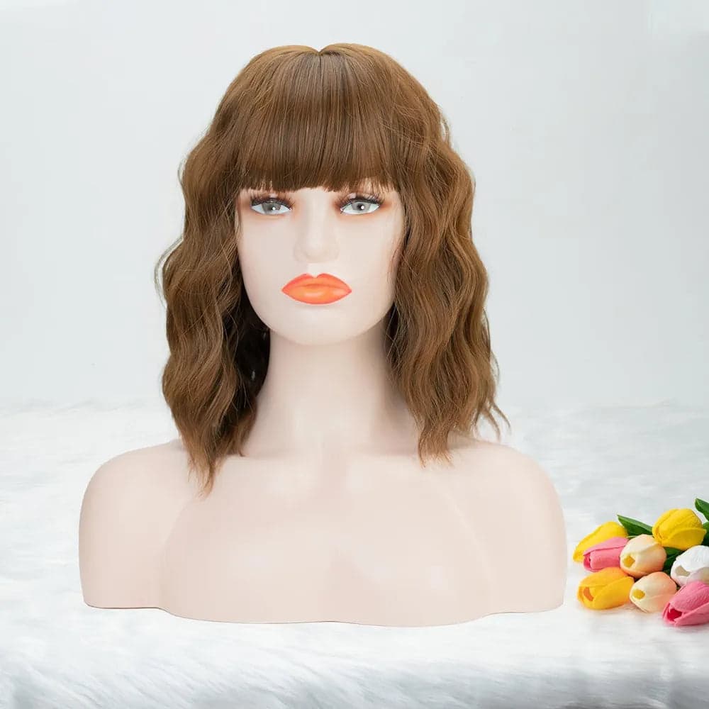 Brown Shoulder Length Wig - Thumbnail 3