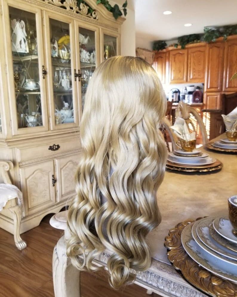 Ombre Blonde Beauty Wavy Full Wig - Thumbnail 9