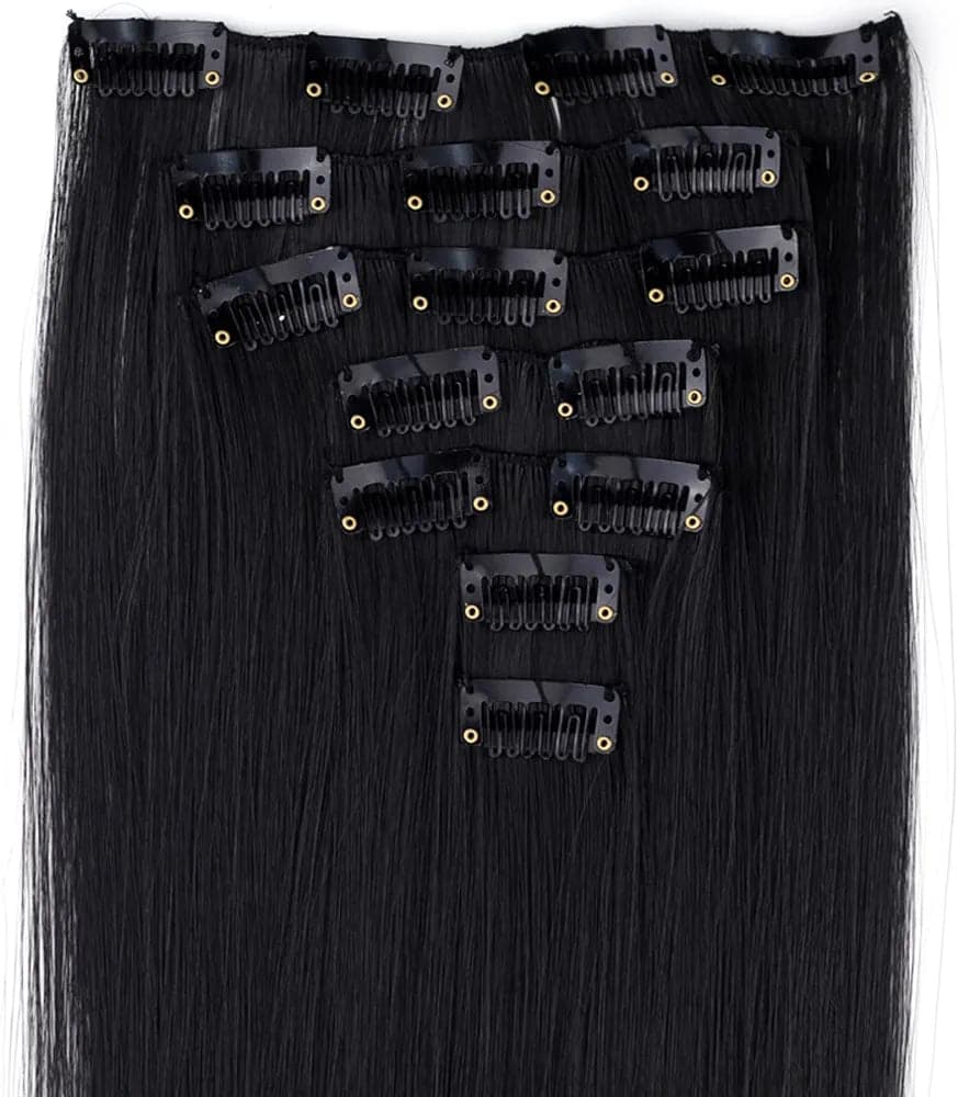 Black Straight Clip in Extensions - Thumbnail 2