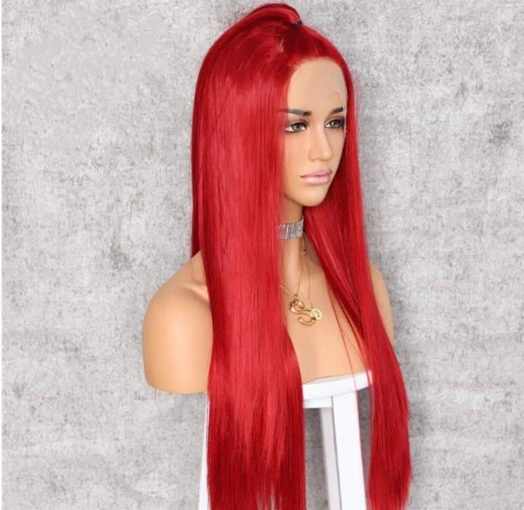 24” RED Straight Lace Front Wig for beautiful woman *NEW* - Thumbnail 6