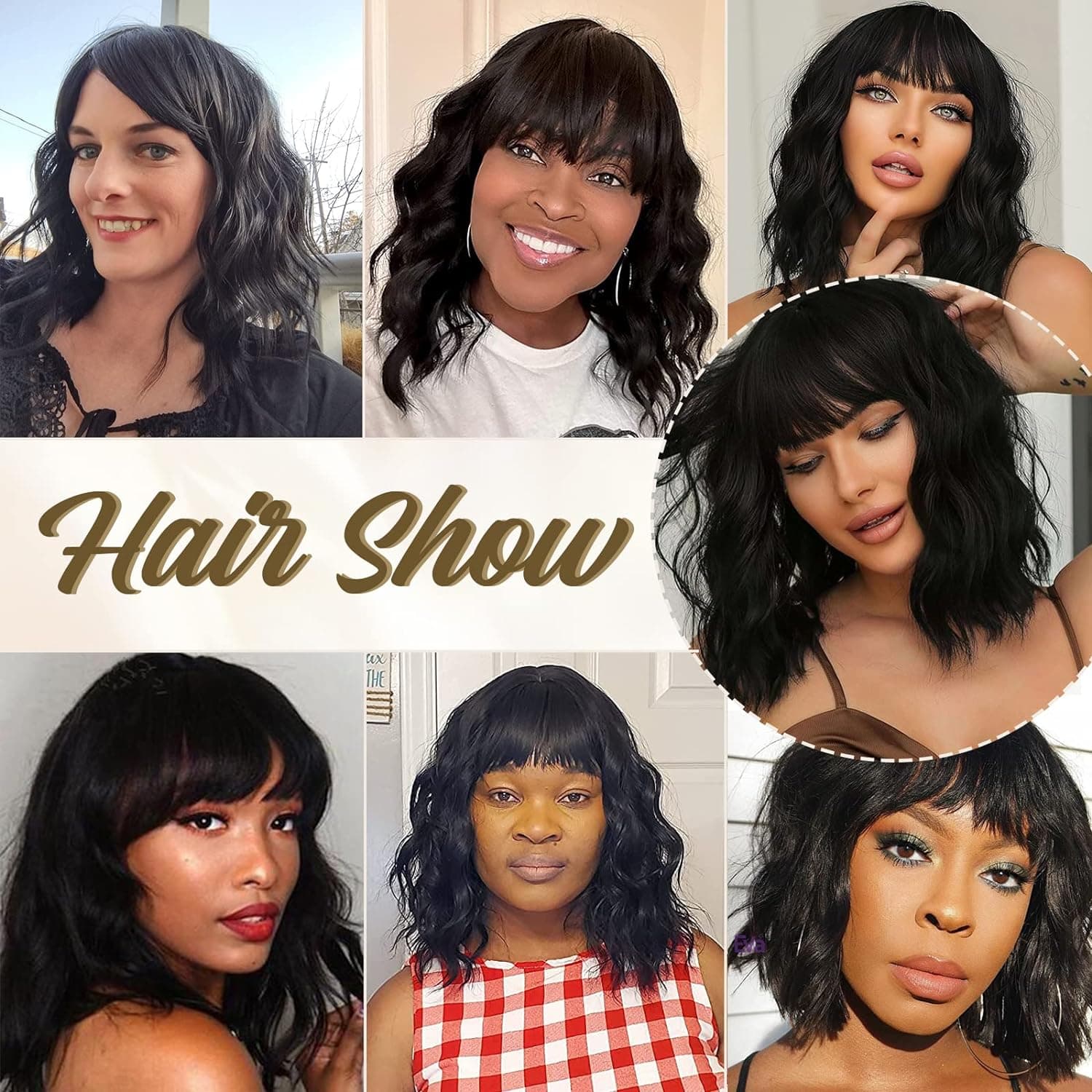 Dark Brown Shoulder Length Wig - Thumbnail 6