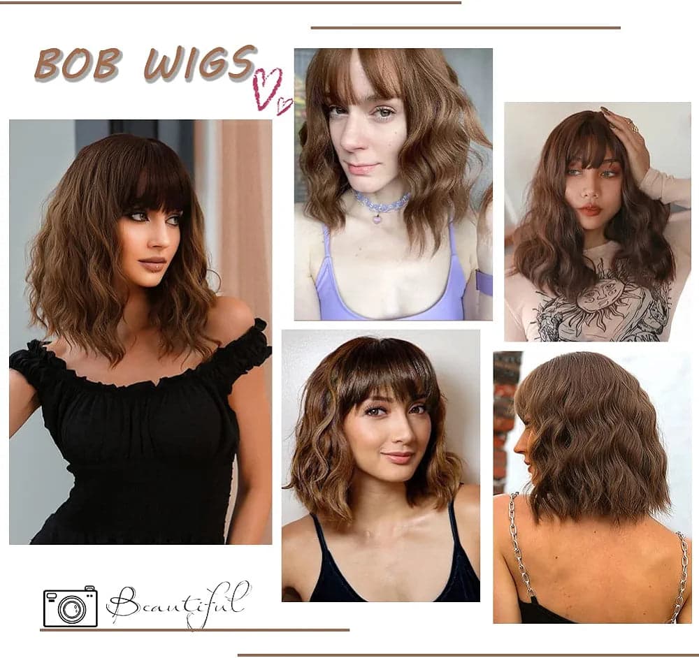 Brown Shoulder Length Wig - Thumbnail 2