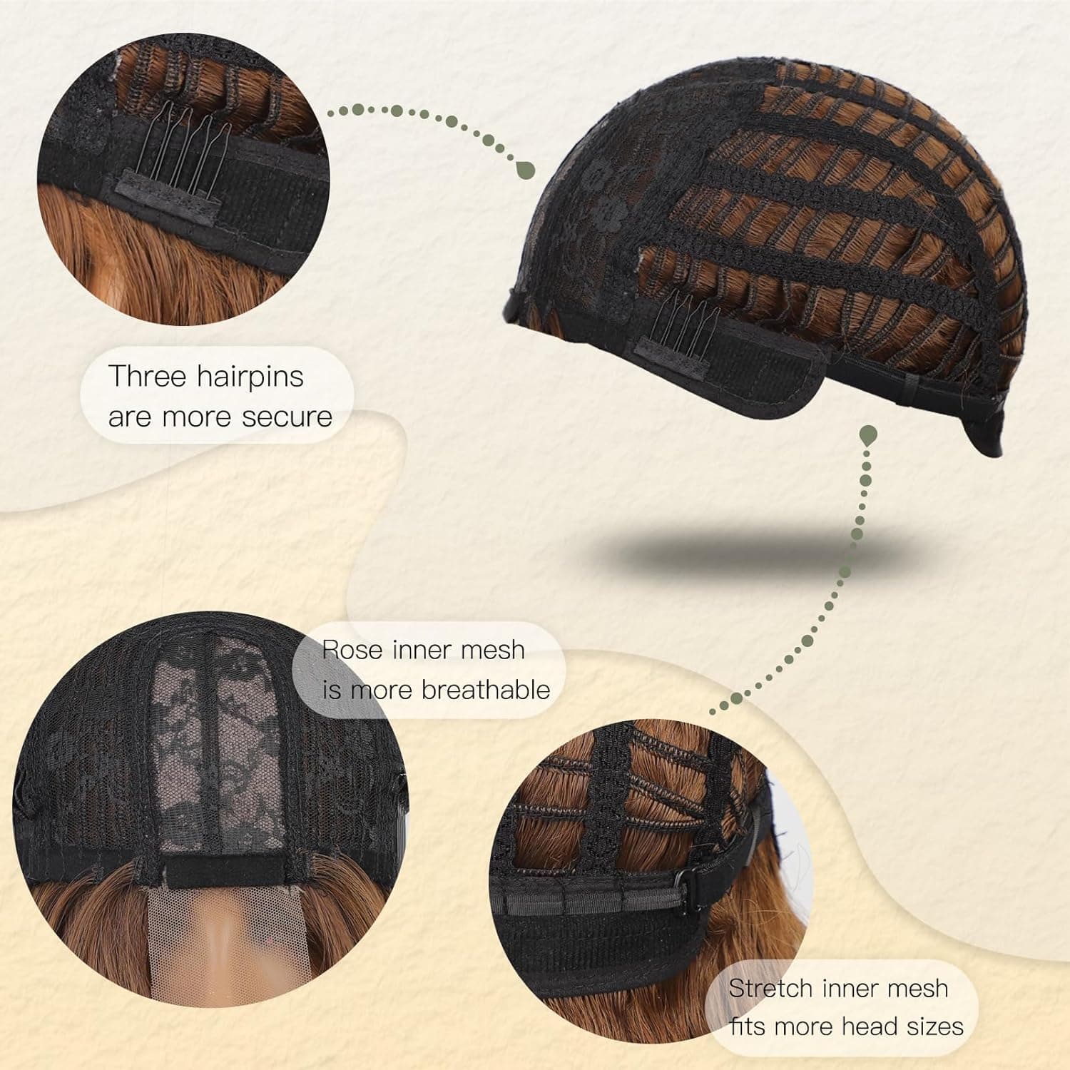 Brown Wavy Full Wig - Thumbnail 7