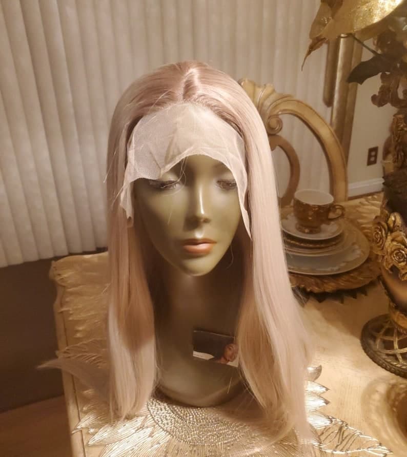 22” PLATINUM ash blonde ombre straight lace front wig *NEW* - Thumbnail 2