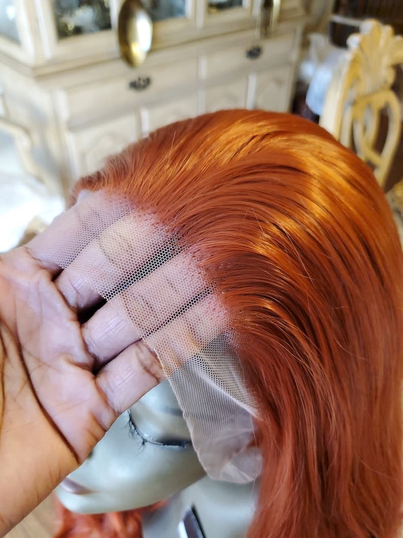 24” COPPER RED Lace Front wig *NEW* - Thumbnail 3