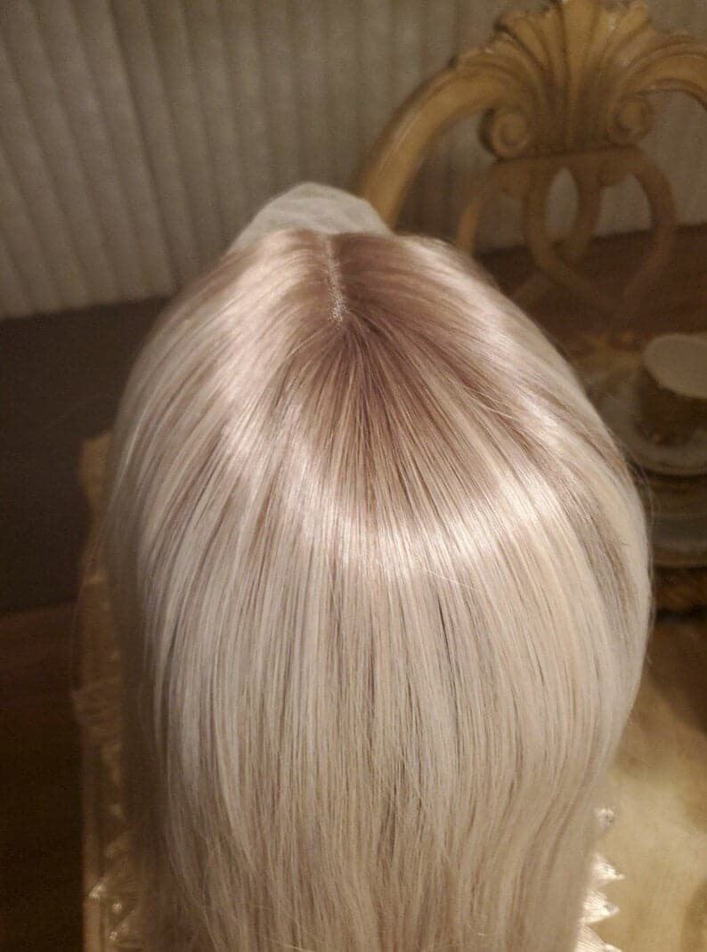 22” PLATINUM ash blonde ombre straight lace front wig *NEW* - Thumbnail 6