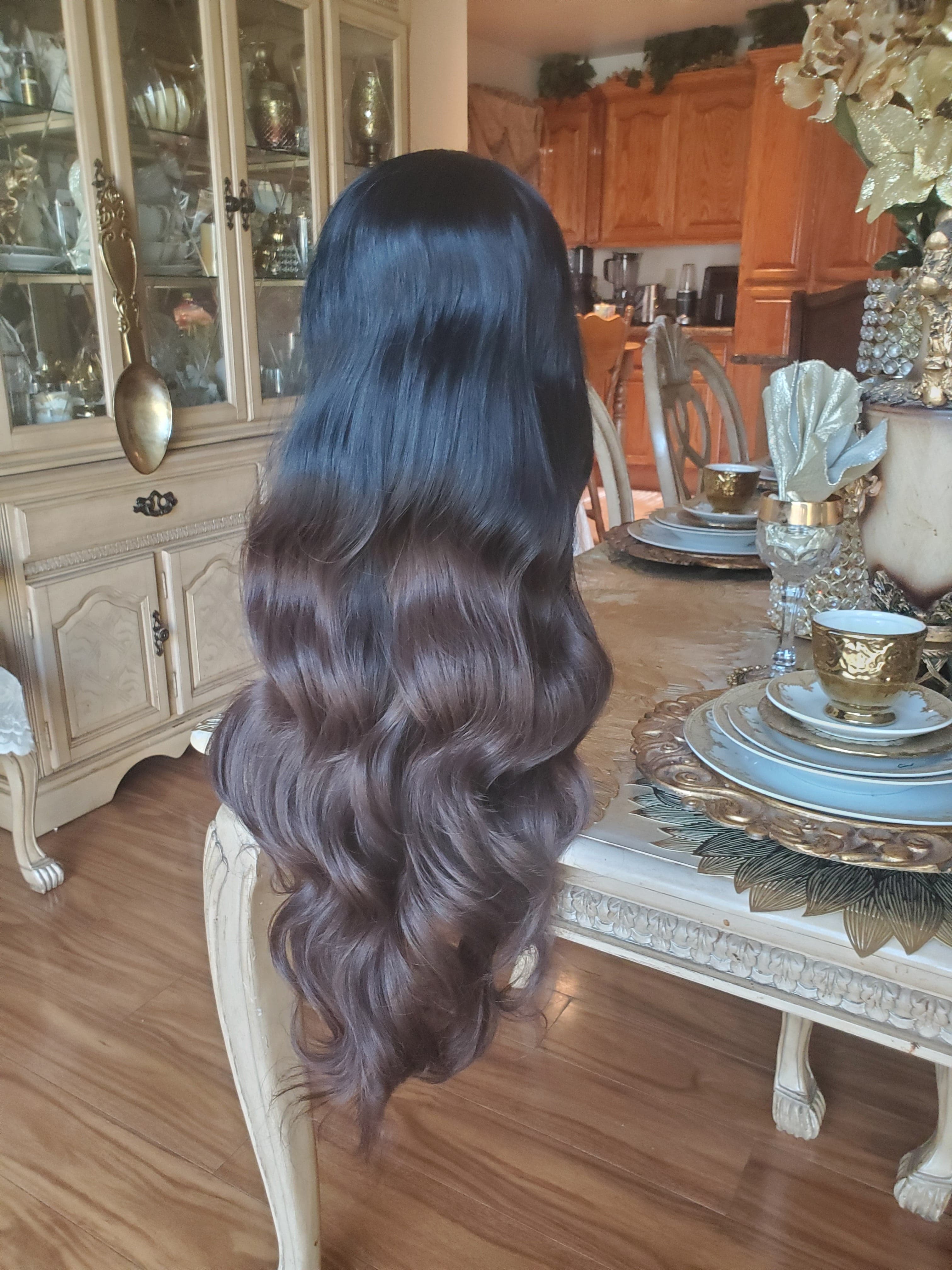 Black Brown Body Wave Lace Front Wig 24-26 inches!! - Thumbnail 13