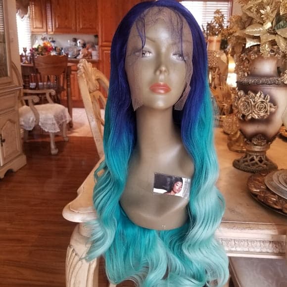 Blue Green Lace Front wig *NEW* - Thumbnail 8