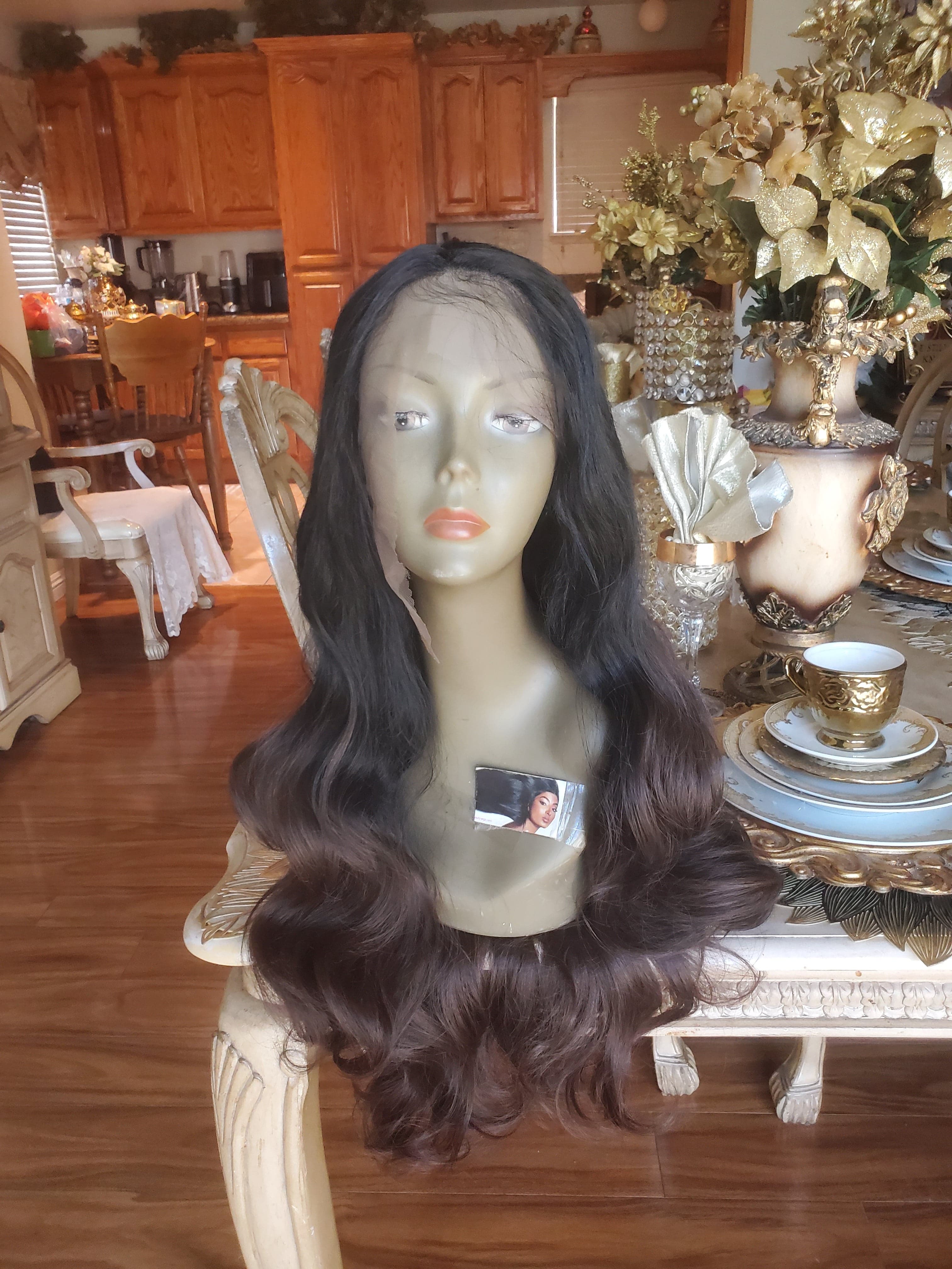 Black Brown Body Wave Lace Front Wig 24-26 inches!! - Thumbnail 8