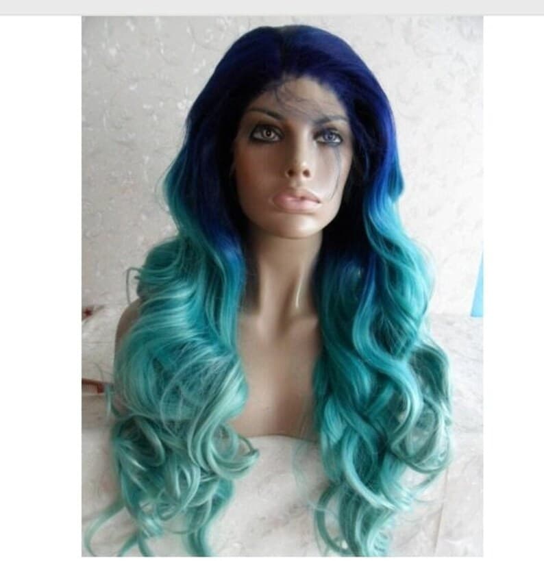 Blue Green Lace Front wig *NEW* - Thumbnail 2