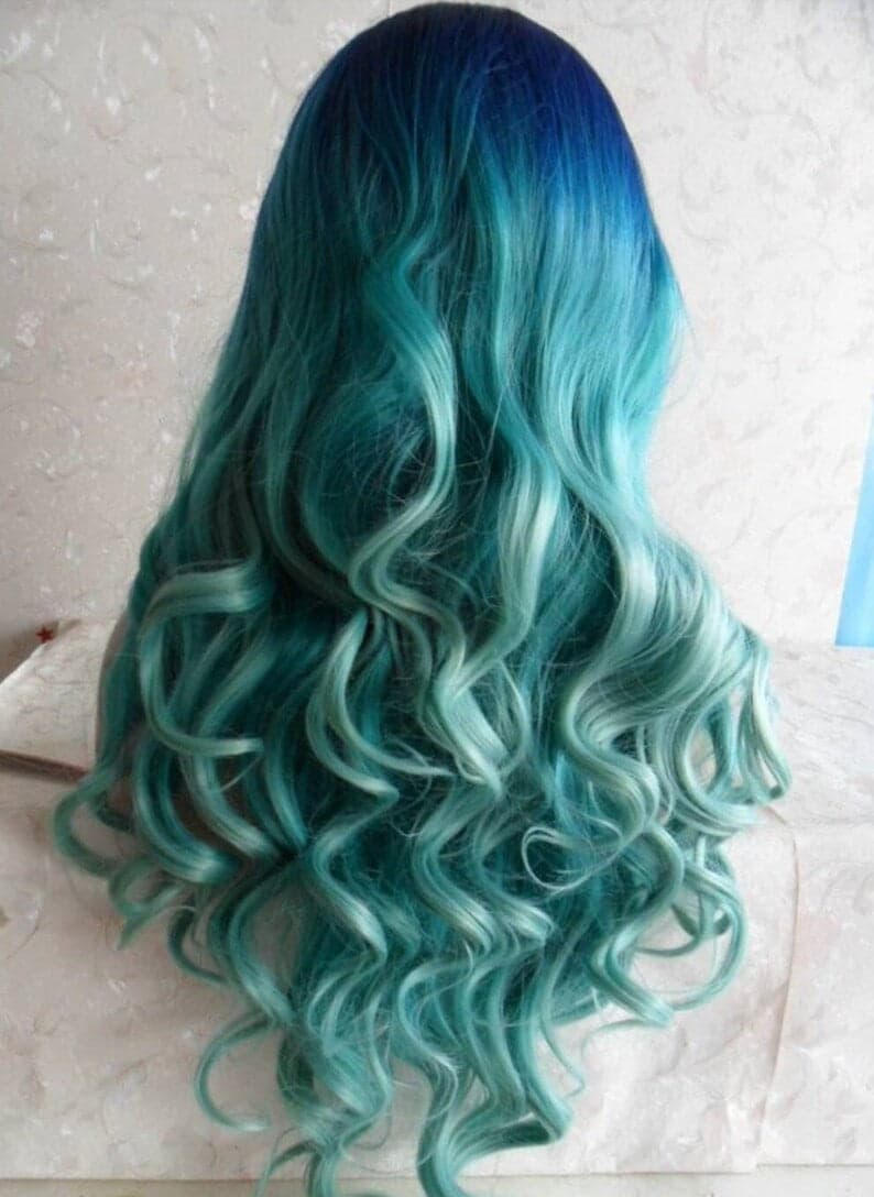 Blue Green Lace Front wig *NEW* - Thumbnail 4