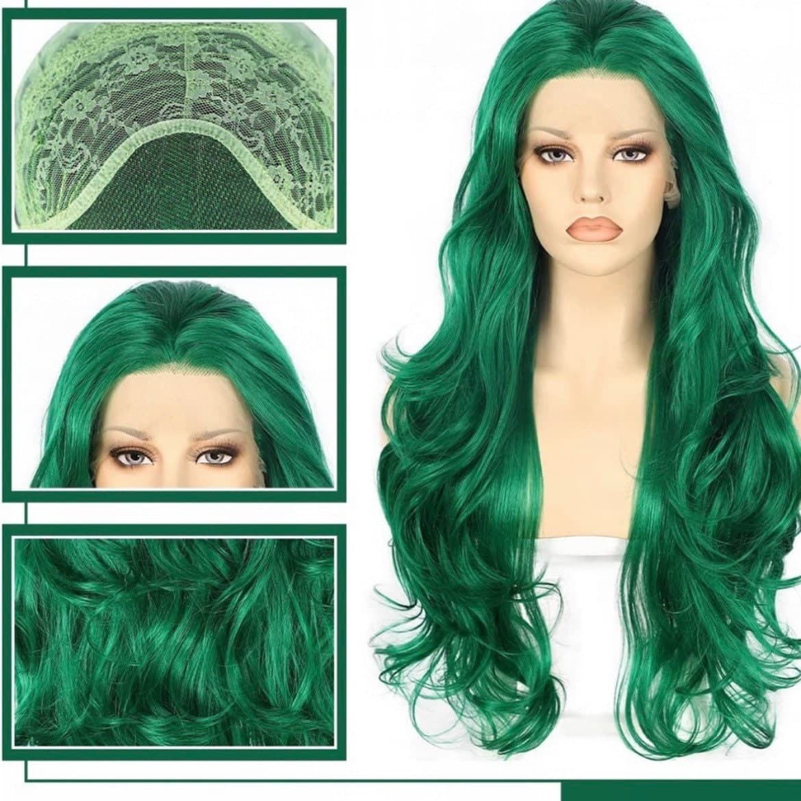 24” Green Body Wavy Lace front Wig *NEW* - Thumbnail 6