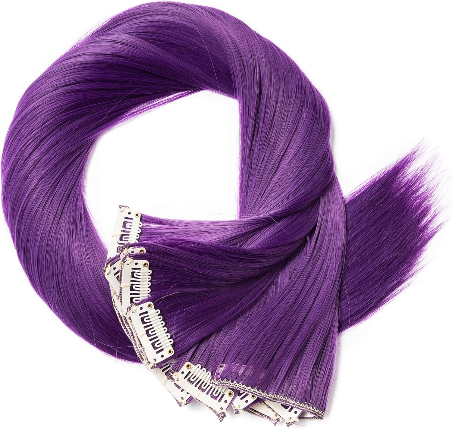 Purple Full Head Clip in Extension - Thumbnail 4