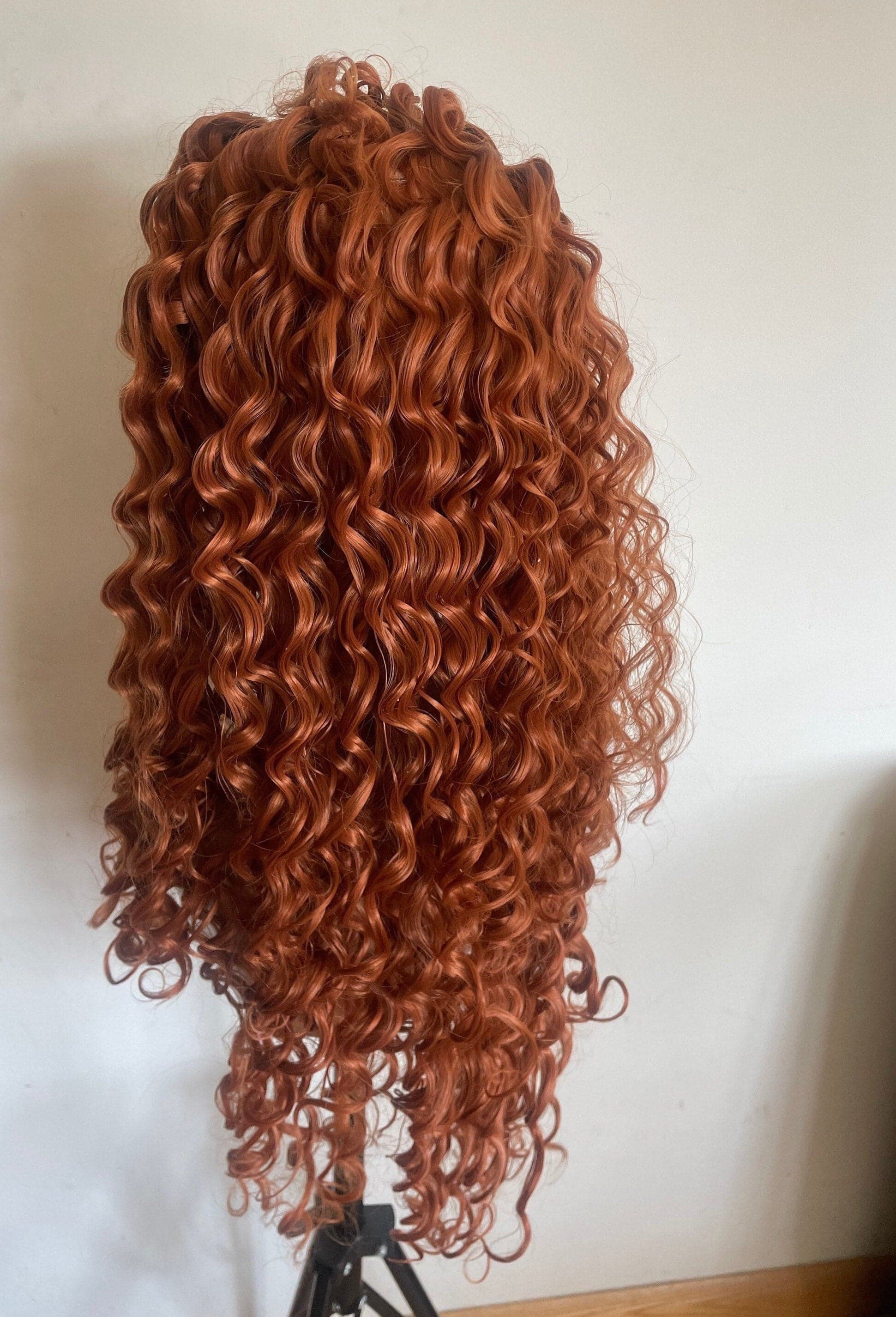 26” COPPER red orange curly wavy lace front wig *NEW* - Thumbnail 4