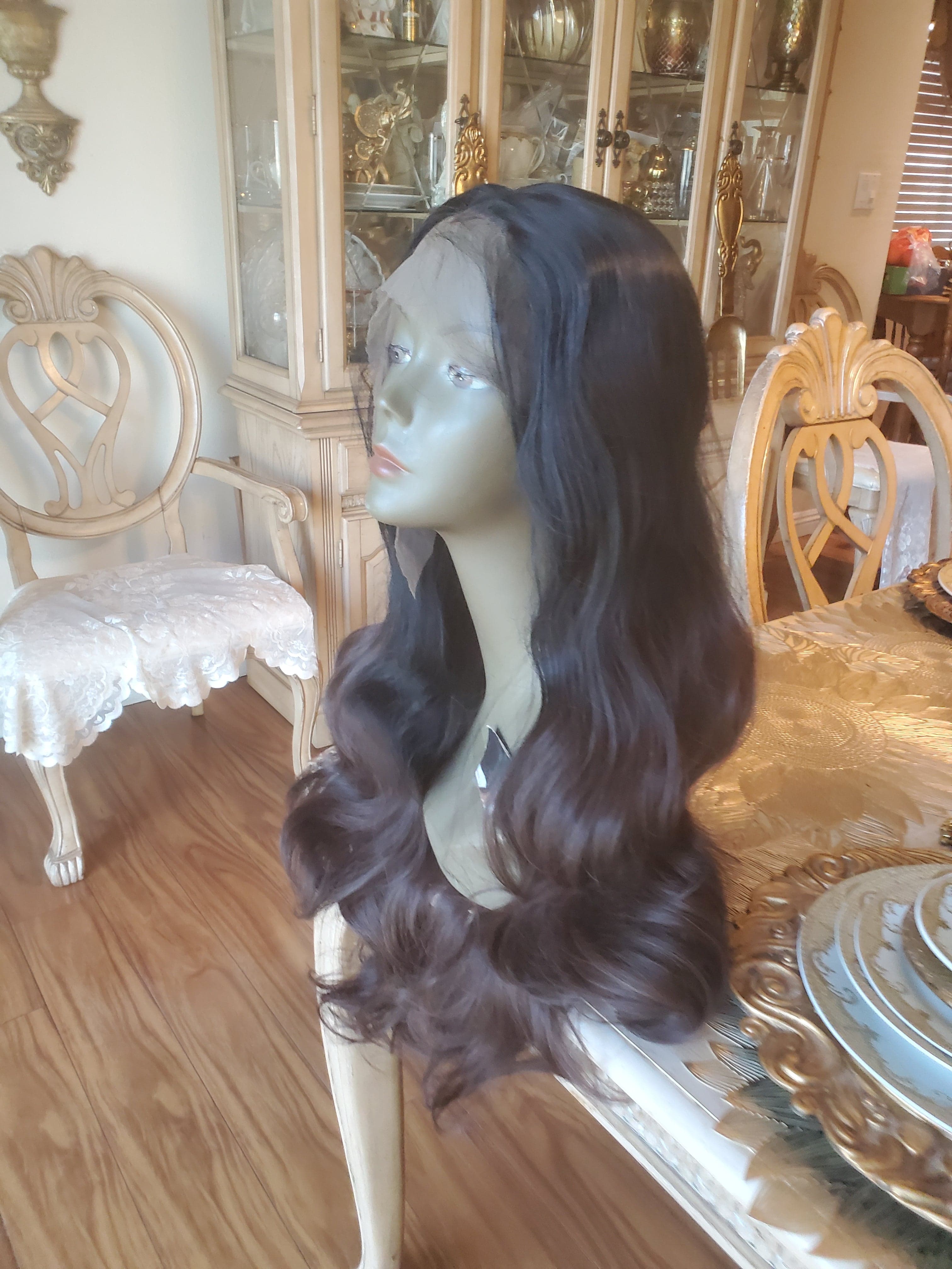 Black Brown Lace Front Wig - Thumbnail 15