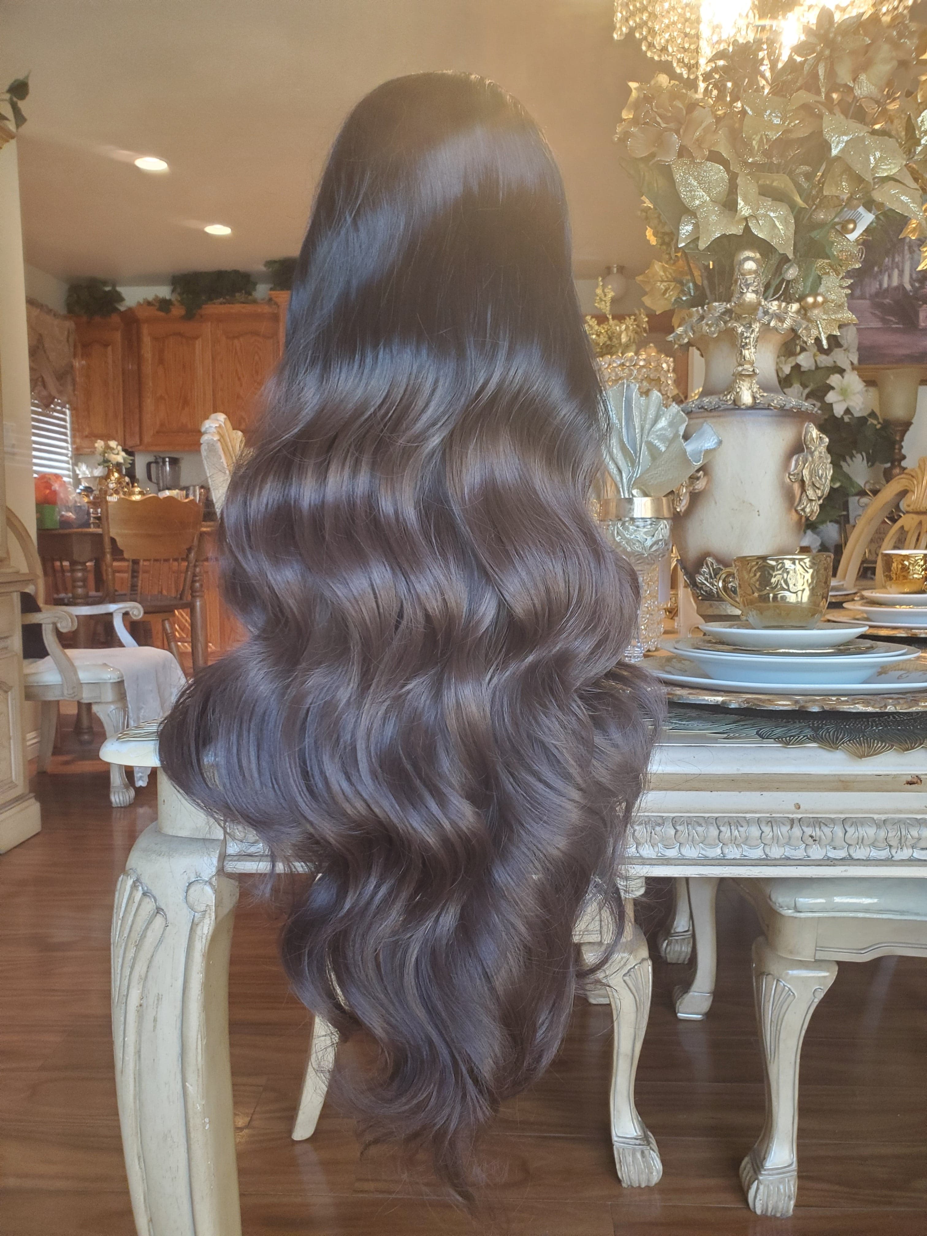 Black Brown Lace Front Wig - Thumbnail 3