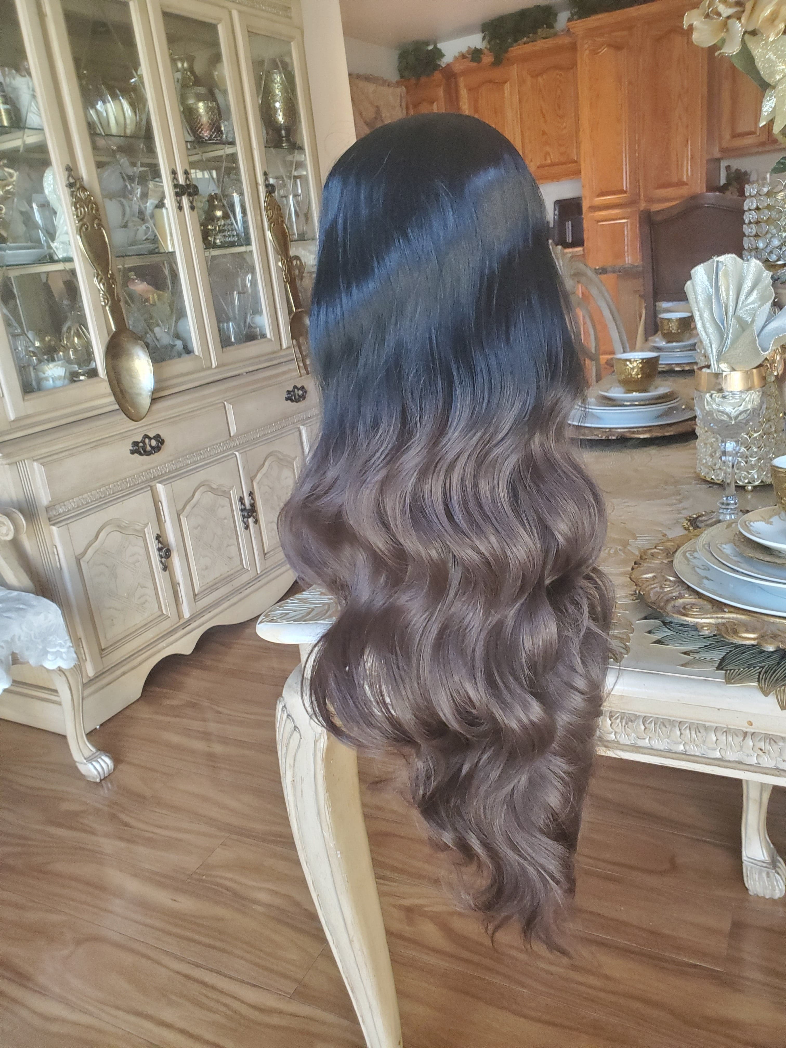 Black Brown Body Wave Lace Front Wig 24-26 inches!! - Thumbnail 12
