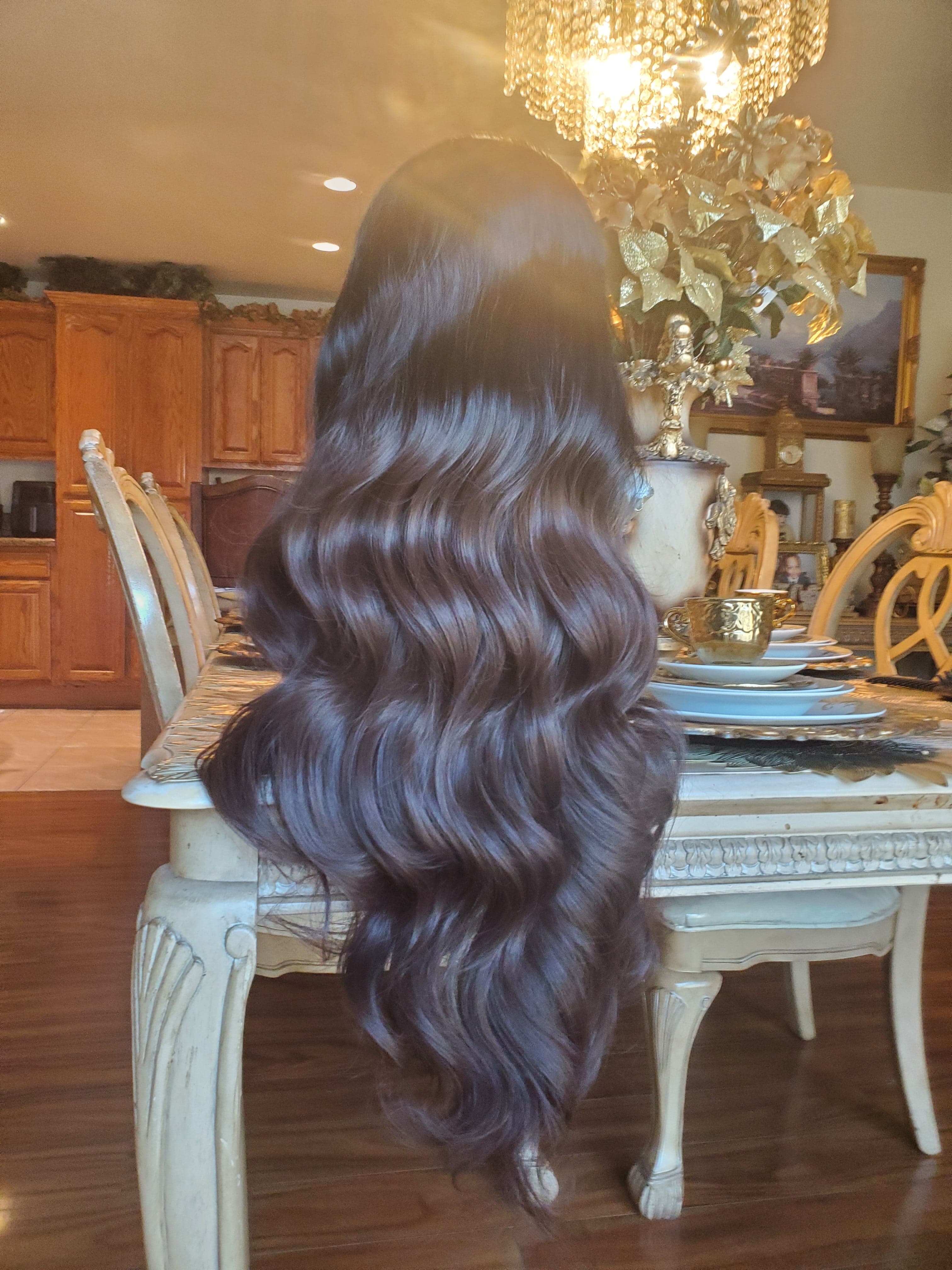 Black Brown Body Wave Lace Front Wig 24-26 inches!! - Thumbnail 14