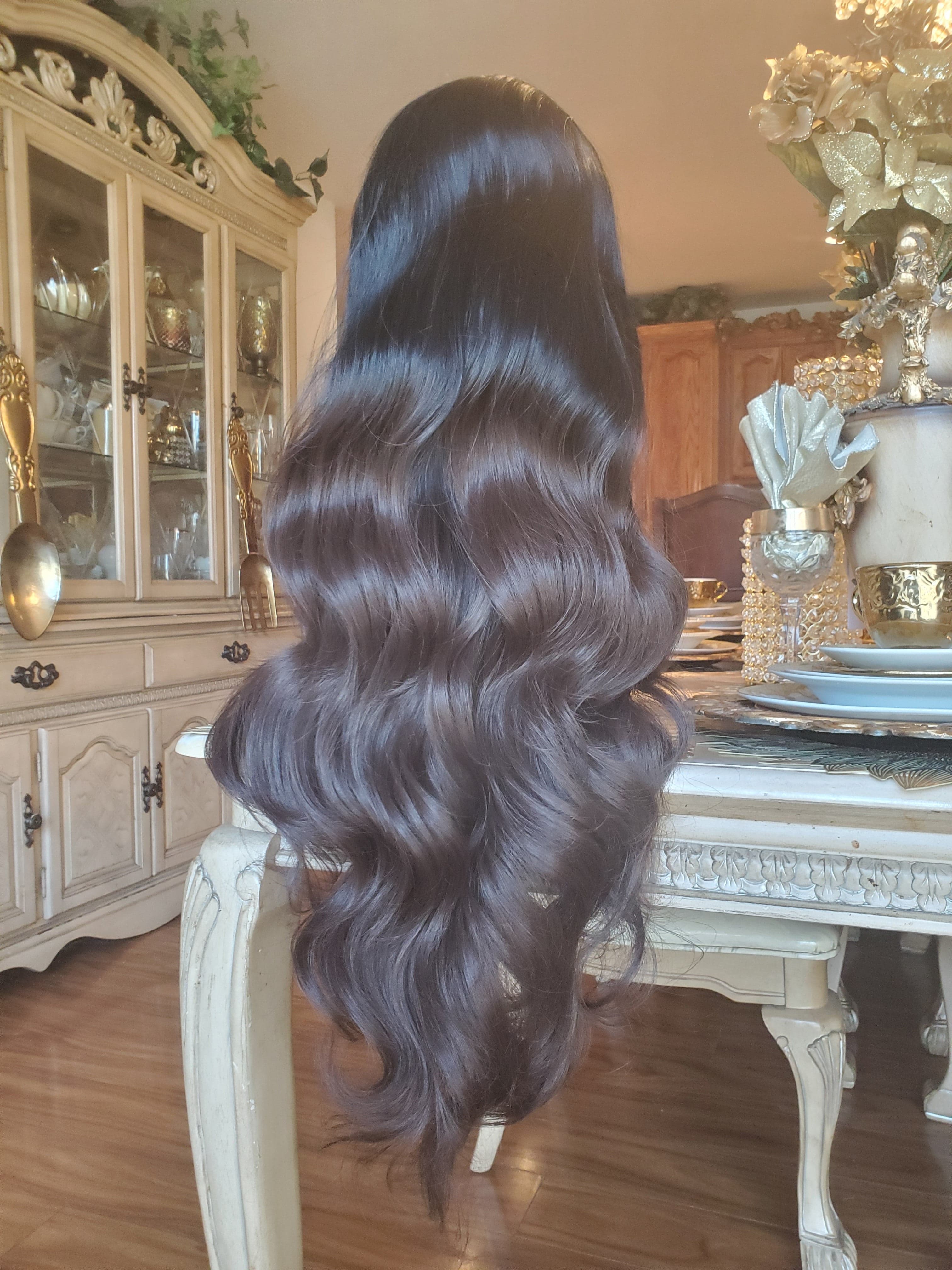 Black Brown Body Wave Lace Front Wig 24-26 inches!! - Thumbnail 15