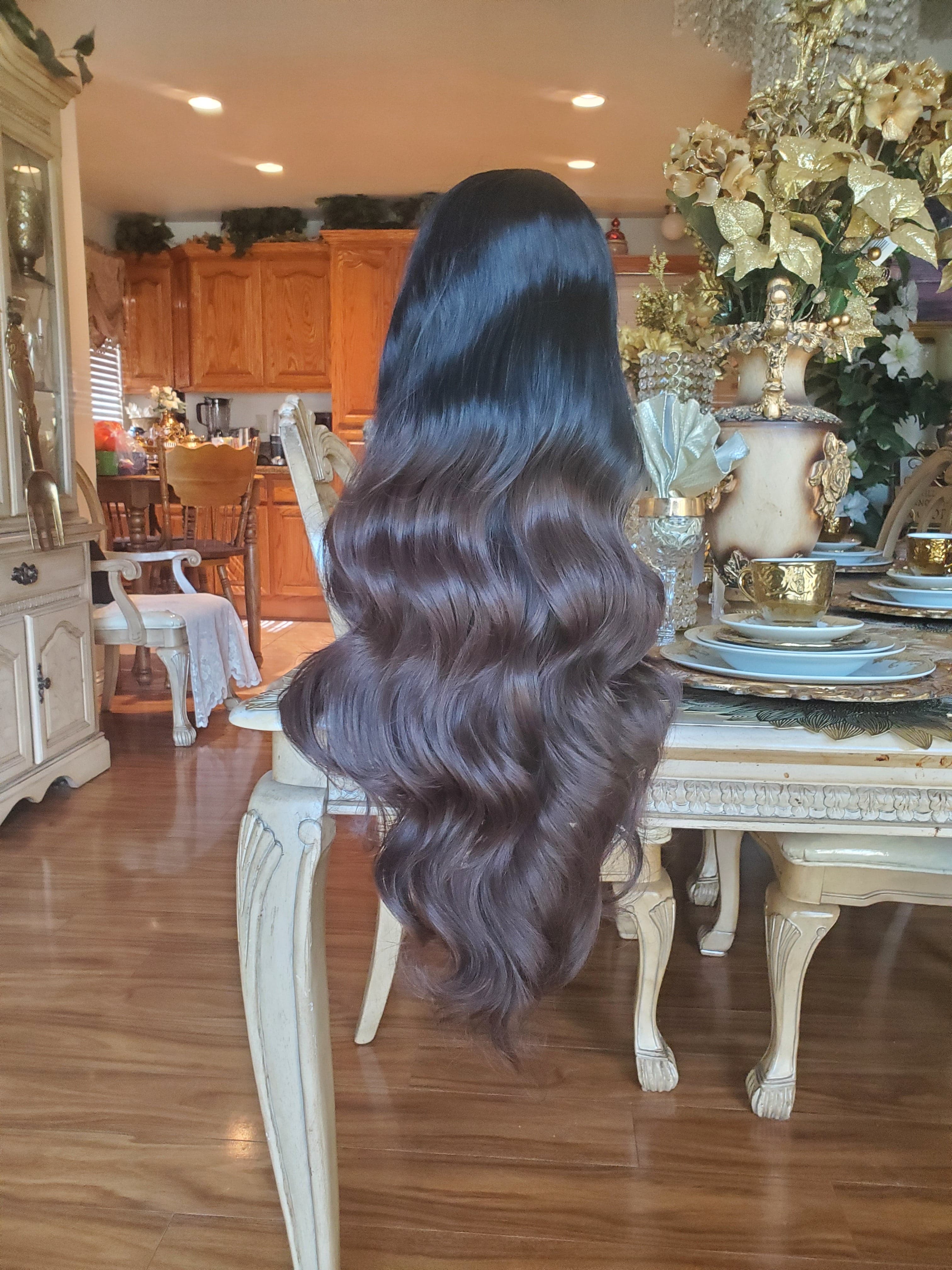 Black Brown Body Wave Lace Front Wig 24-26 inches!! - Thumbnail 11