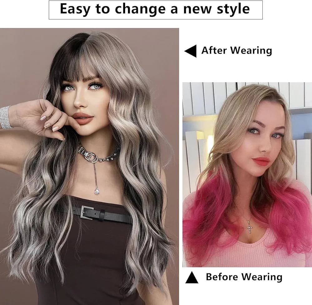 Black Gray Full Wig - Thumbnail 3