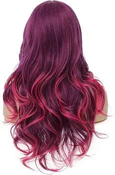 Burgundy Dark Purple Full Wig - Thumbnail 5