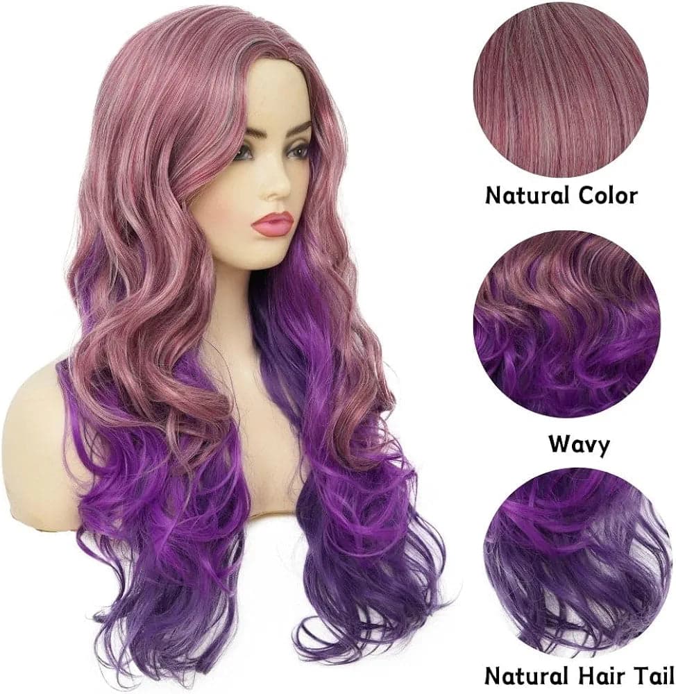 Pink Purple Full Wig - Thumbnail 3